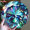 Luxury Round Metal Wall Art 7.8 Inch Diamond Shine Aluminum Home Decor for Living Room Bedroom Bathroom