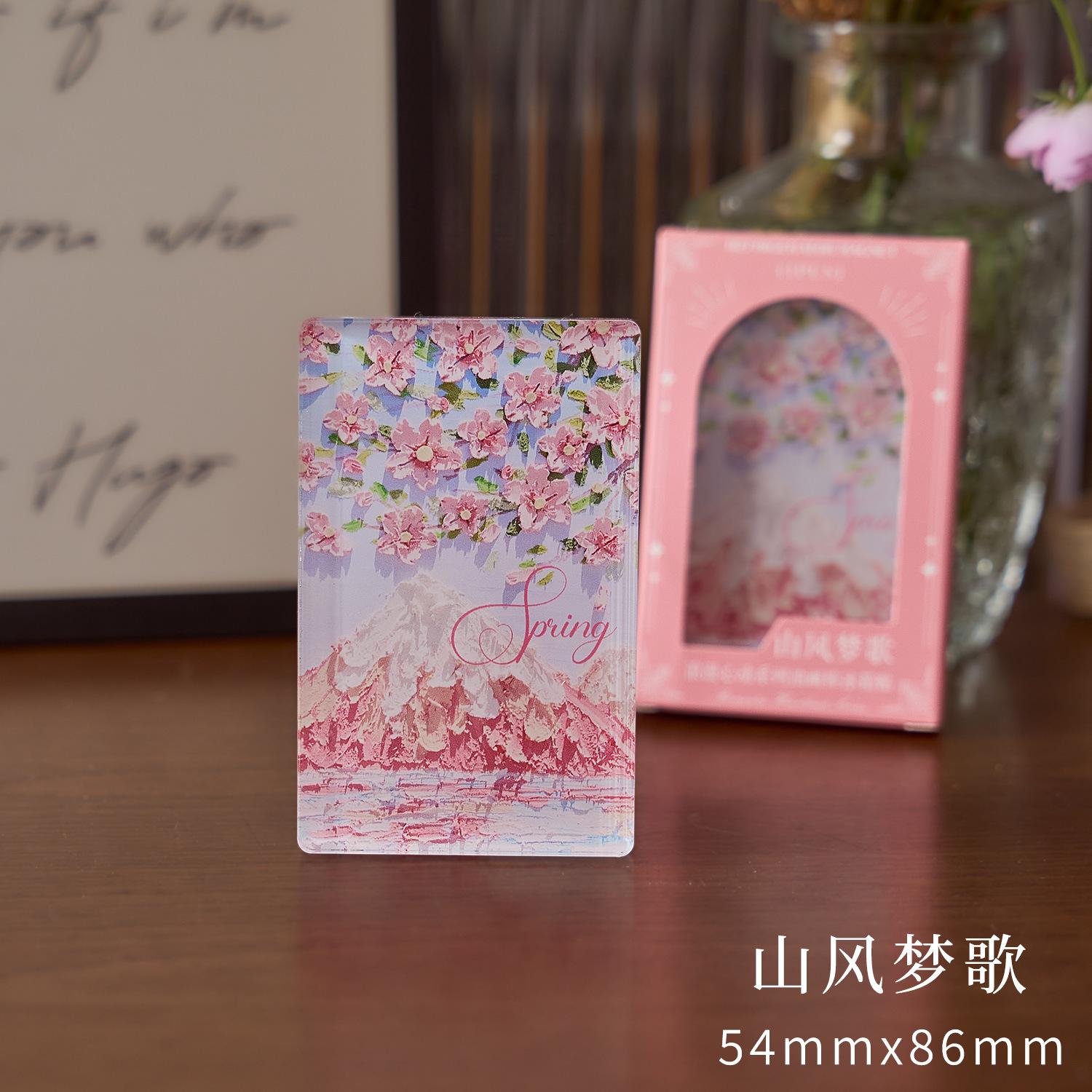 

1Pc Cute Aesthetic Landscape Oil Painting Acrylic Fridge Magnet - Visual 3D Printed Magnetic Acrylic Tiles for Home Decoration