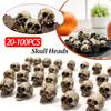 Mini Skull Figure Collectable Halloween Miniature Skulls Heads Creative Festival Theme Landscape Garden Potted Plant Decor