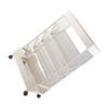 Metal Movable Bookshelf 6 Tier 20KG Load Bearing Large Capacity Rust Prevention Bookshelf with Wheel