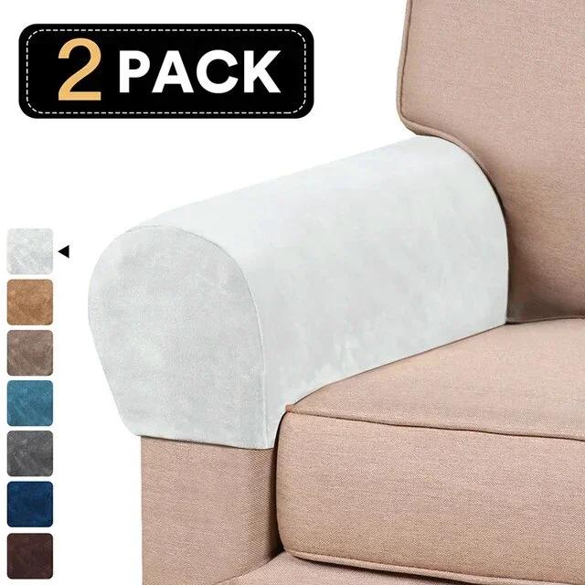 

2pcs/lot Velvet Sofa Armrest Cover Stretch Armchair Protectors for Living Room Removable Recliner Couch Loveseat Armchair Covers