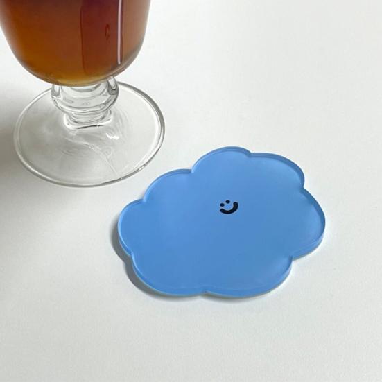 Cartoon Acrylic Coasters Heat-resistant Cup Mats for Coffee Drinks Reusable Placemats for Home Kitchen Bar Restaurant Anti-slip Bowl Pad