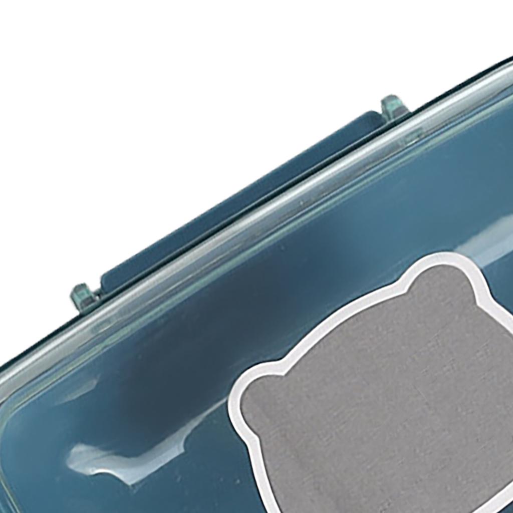 Soap Box Portable Drainable Plastic Soap Holder Container with Cover for Home Dorm Travel Blue