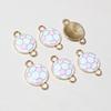 20pcs Football Charms Connector Double Loops Enamel  Pendant  for Bracelet Necklace Earrings DIY Jewelry Making Accessories