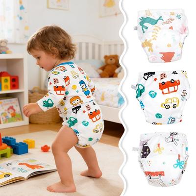 Breathable Baby Training Pants Cotton Reusable Nappies Soft Diaper Pants  for Boys Girls