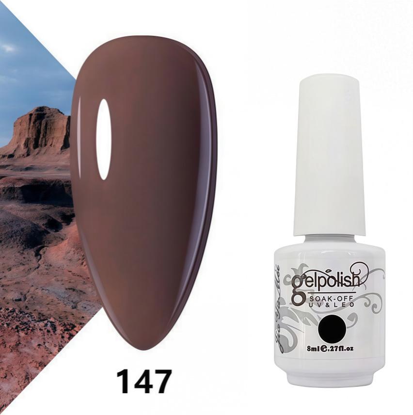 Amber Gel Polish Set: Gel Polish Manicure Kit with Whitening, Base Coat, and Sealer.