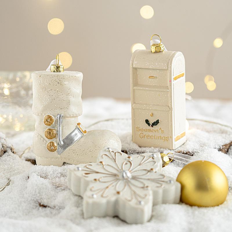 Christmas Decorations Christmas Tree Pendant Scene Decoration Props Creative Living Room Desktop Ornaments Christmas Boots Hanging Ornaments