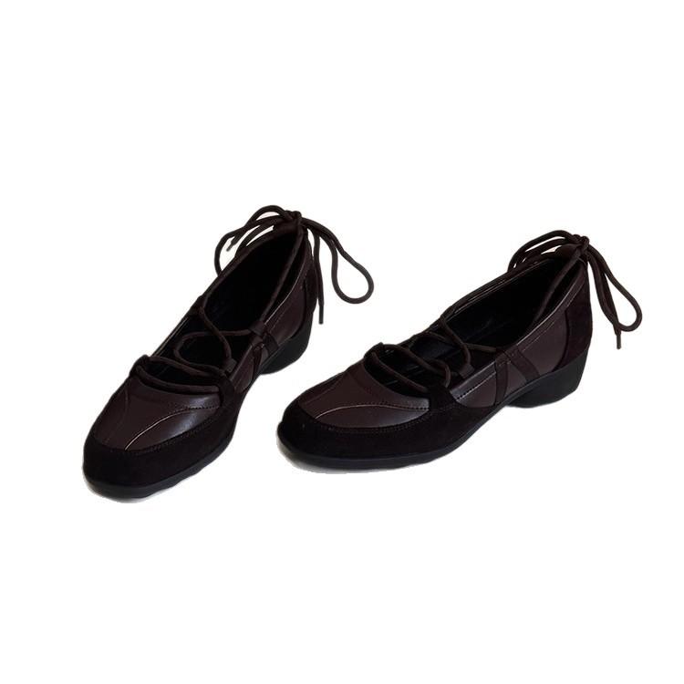 Retro style shallow mouth strap ballet shoes women's 2025 new fashion versatile comfortable casual Mary Jane single shoes