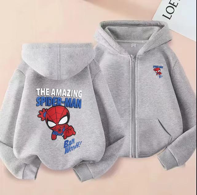 Anime Spider-Man Zippered Hoodie: Kids & Adults Spring/Autumn Sweatshirt