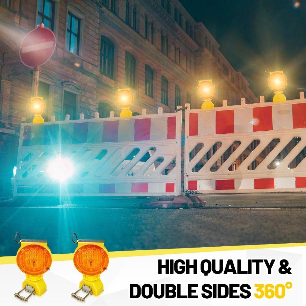 High Brightness LED LED Strobe Construction Light Solar Barricade Warning Light  Outdoor