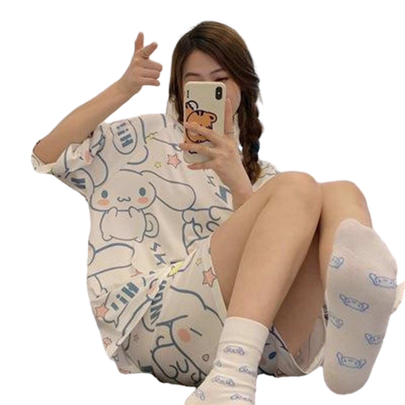 

Женские шорты пижамный комплект ультрамягкая пижама с коротким рукавом ночная рубашка подарок для мамы дочери подруги M