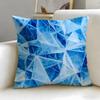 Cracked Ice Pattern Cushion Cover Soft  EasyWash Pillow Case  Versatile for Couch Bed Travel and Office