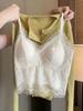 Lace Sling Bras Long Underwear With Pad Women Inner Vest Summer One Piece Bras Workout Street Wear Tank Tops Fashion Lady Sexy Tops