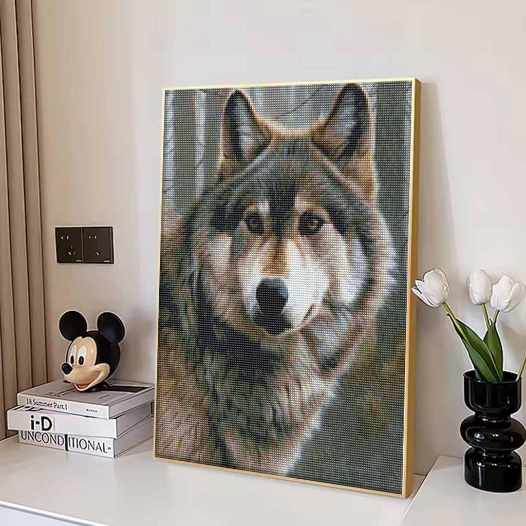 Wolf 5D Diamond Painting Full Round Drill Mosaic Diamond Embroidery Belief in Heart Cross Stitch Kits Home Decor Home Decor
