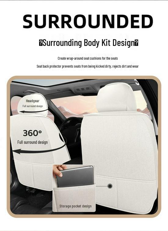 Nappa Leather Breathable Seat Cover: Universal Full Coverage for Five-Seater