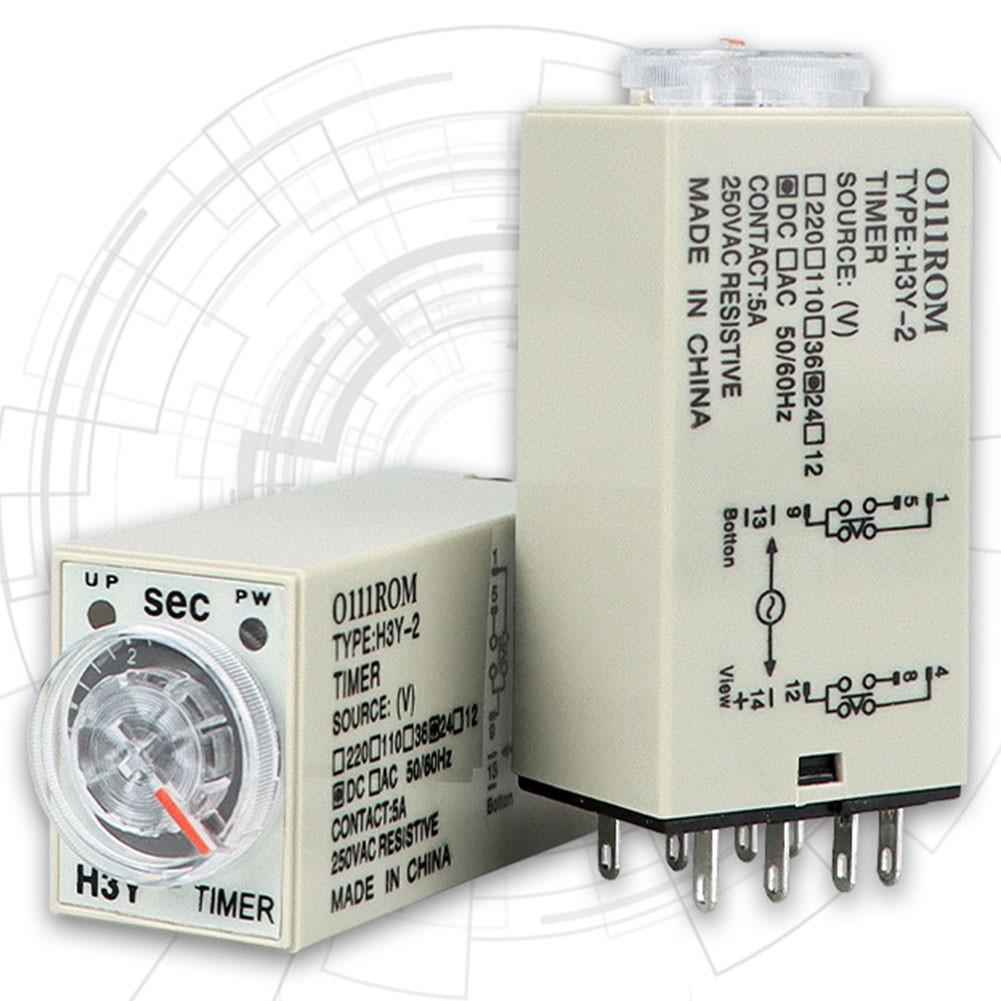 5.7x2.8x2.2cm Delay Timer Relay Adjustable LED Indicator