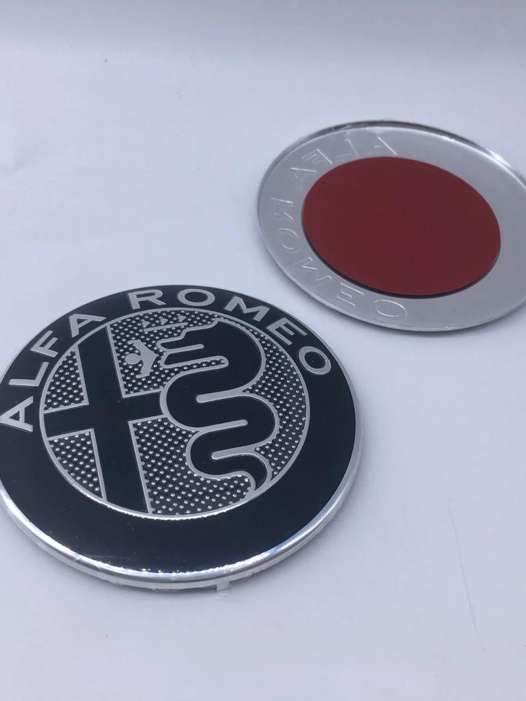74MM Car Front Rear Emblem Trunk Badge Sticker Replace Accessories for Alfa Romeo Logo Giulia 159 147 156 Stelvio Giulietta Mito