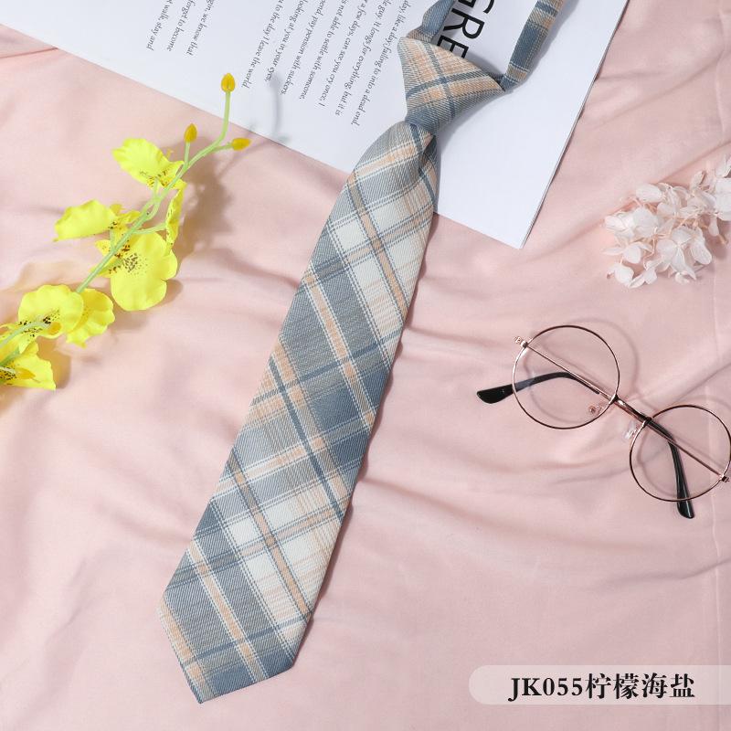 Jk Japanisches Karo Damenkragen Schwarzer Krawattenkragen Seil College-Stil Streamer Schleife Hemd Ins Matrosenanzug