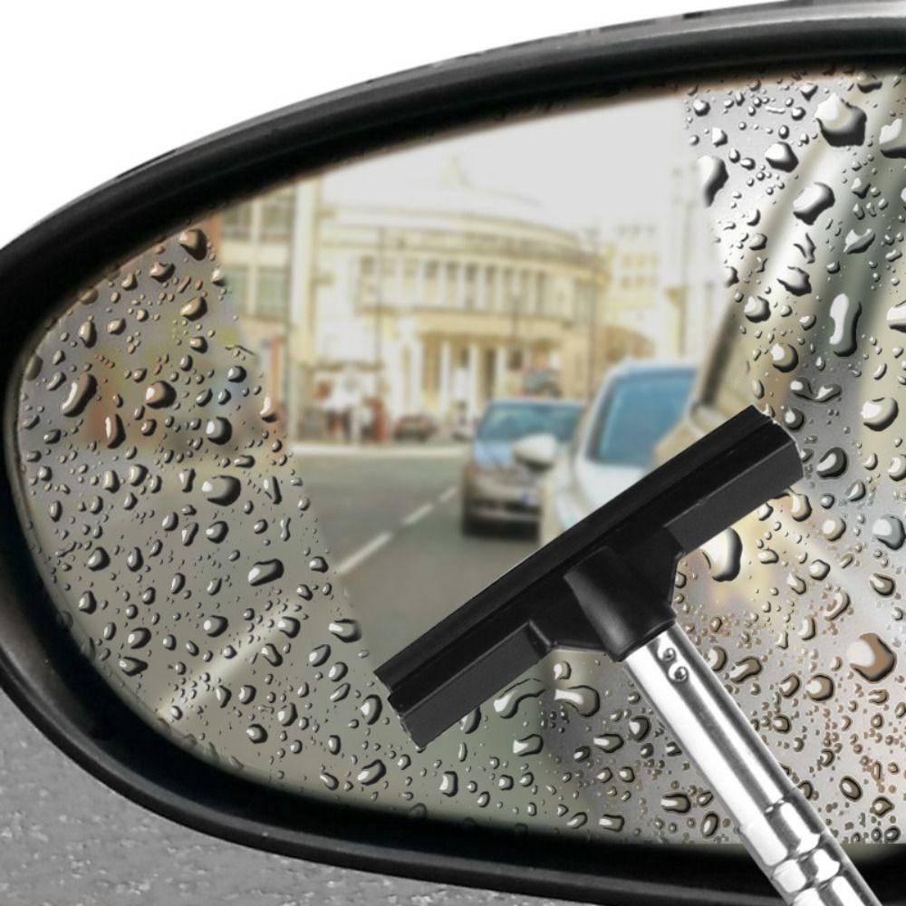 Rubber Rainy Cleaning Supplies Stainless Steel Glass Rain Cleaning Tool Car Rearview Mirror Wiper