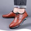 2025 Men's Business Leather Shoes Lightweight Breathable Slip-On Casual Shoes Soft-Sole Non-Slip Platform Shoes Designer Style