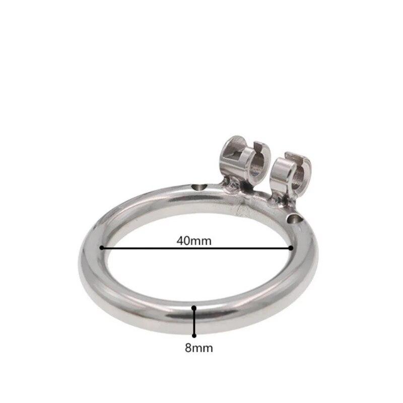 Stainless Steel CB Chastity Lock Penis Cage Slave Gay Adult Sex Toy Cock Rings Cuckold BDSM Ball Stretcher