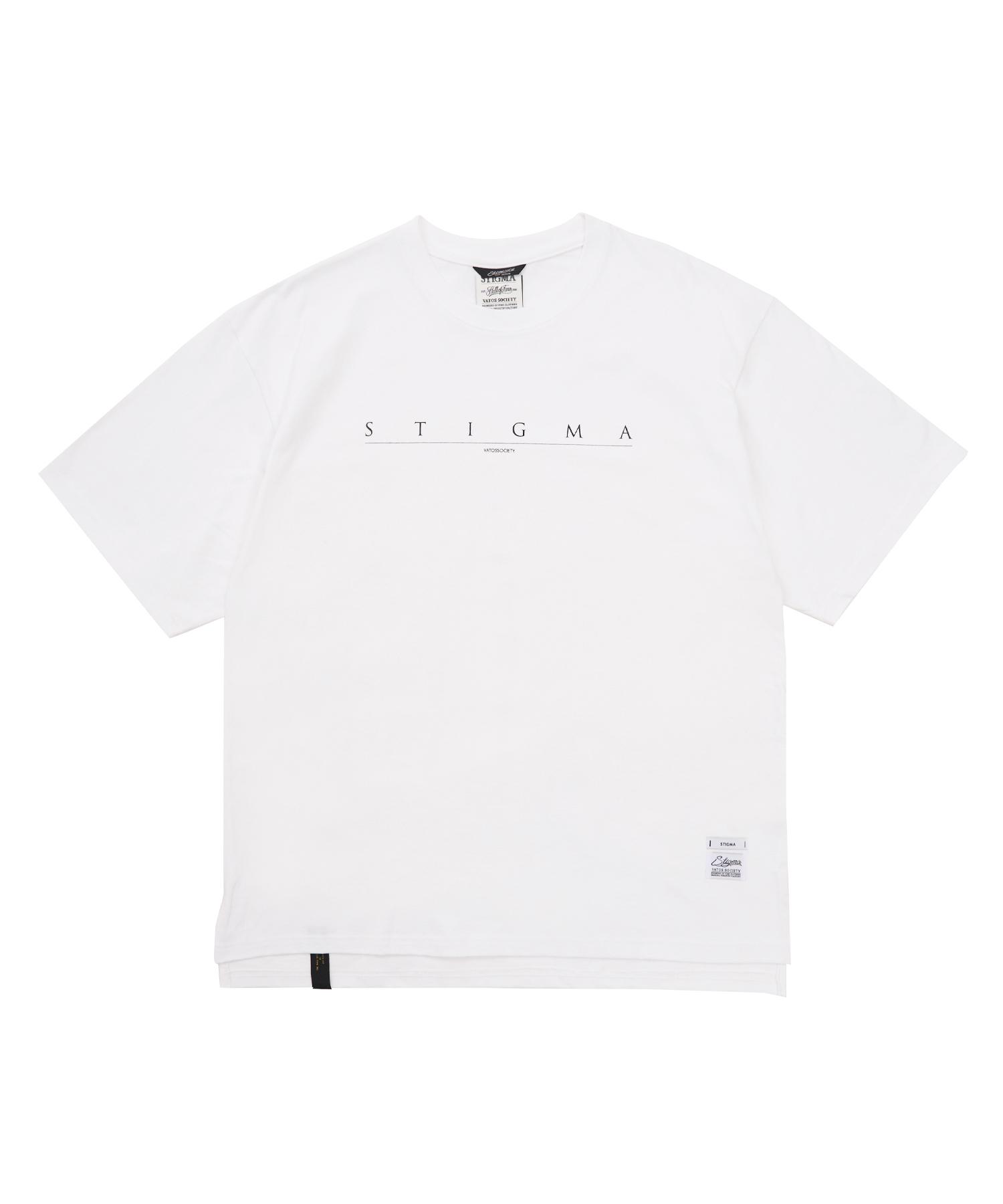 Белые футболки Stigma Serif оверсайз с коротким рукавом White/M