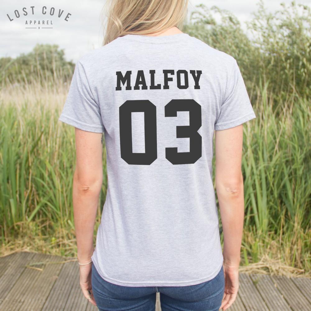 

* MALFOY 03 T-shirt Top Potter Fangirl Varsity * M
