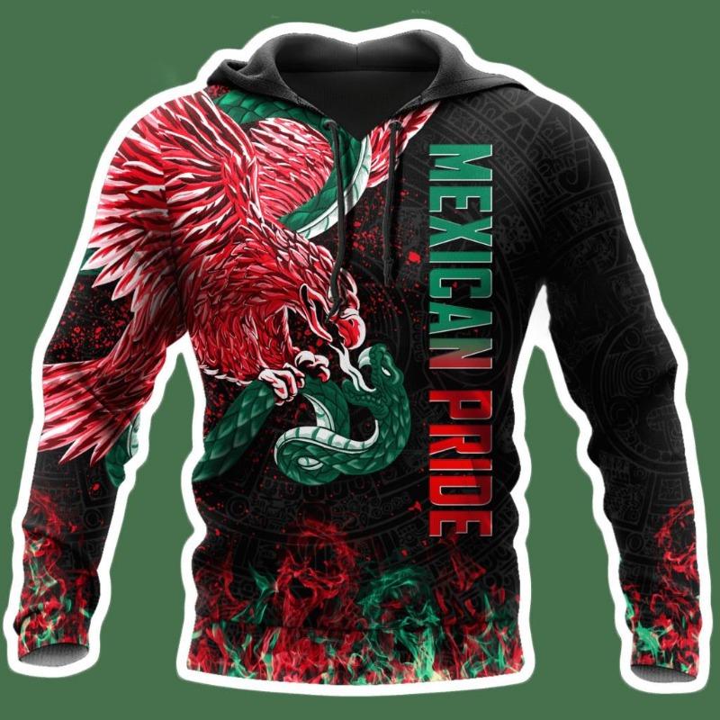 Sweats à capuche du Nouveau-Mexique Sweat à capuche pour homme Impression 3D Drapeau du Mexique Tops Automne Manches longues Vêtements de rue Sweat à capuche à capuche de créateur pour homme