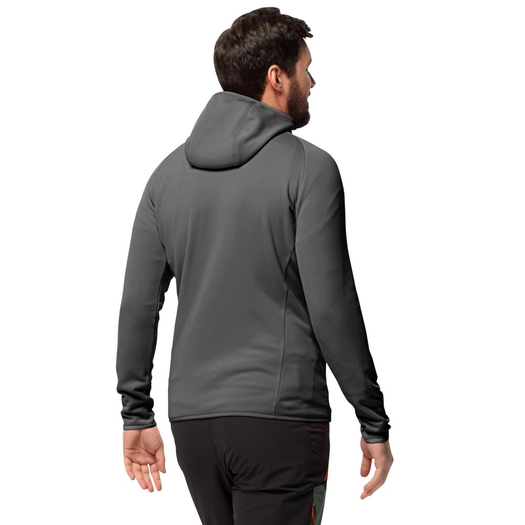 Jack Wolfskin Baiselberg Hooded FZ M, Mens Grey Sweatshirt
