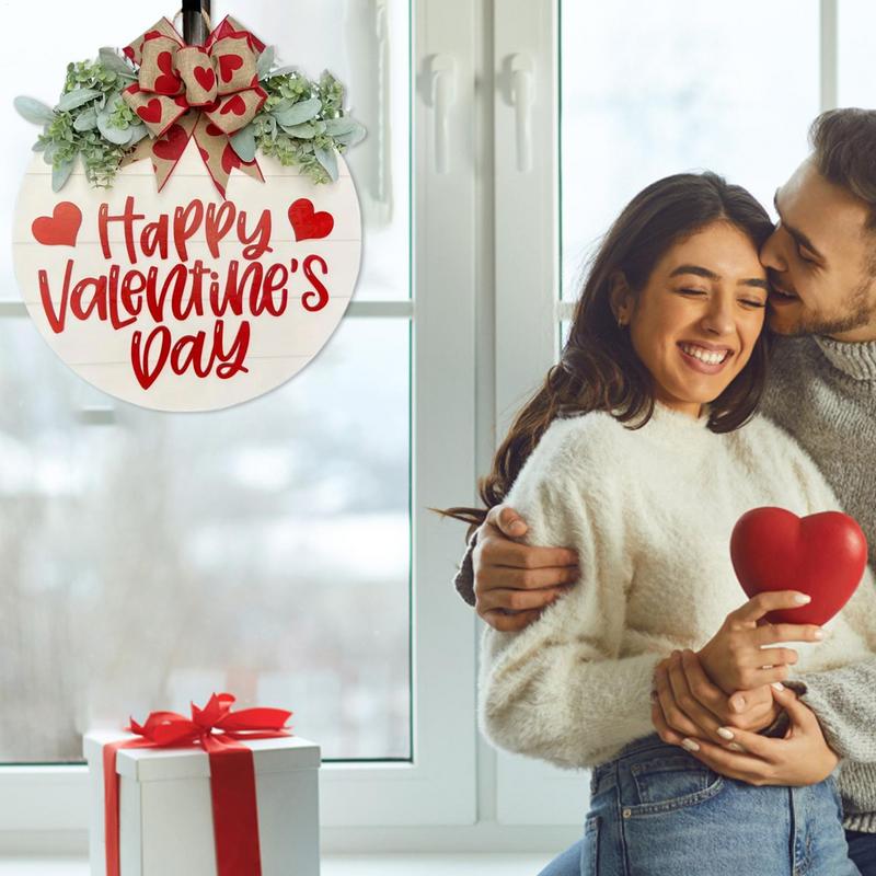 Valentinstag Türschild Deko Romantisch Festlich Valentinstag Holzschild für Haustür für Außen Innen Wand Fenster Veranda Kaminsims