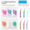 L-Shaped Eyebrow and Makeup Brush - Portable Nylon Eyelash Tool