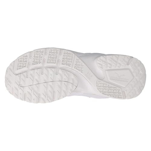 SPALDING JIN 2398 Running Sneakers, Shock Absorbing, Wide Width, Lightweight, Men's 4E, Women's 3E, White/White, Size 23.0 Cm