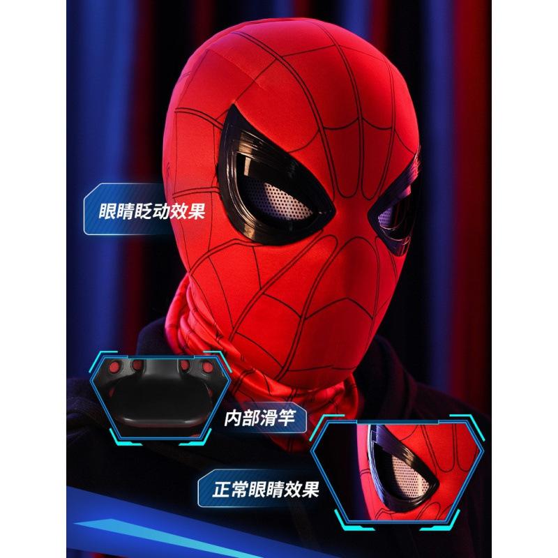 Miles Spider-Man Headgear Electric Eyes Movable Across the Universe Blinking Face Mask