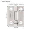 10pcs Silver Cabinet Door Hinges Stainless Steel Foldable Hinges Small Hinges  Household Use