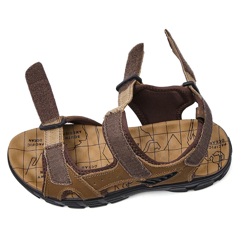 Summer Men's Sandals Fashion Adult Male Slippers Original Brand Shoes Men Genuine Leather Sandals Fashion Trend Sneakers