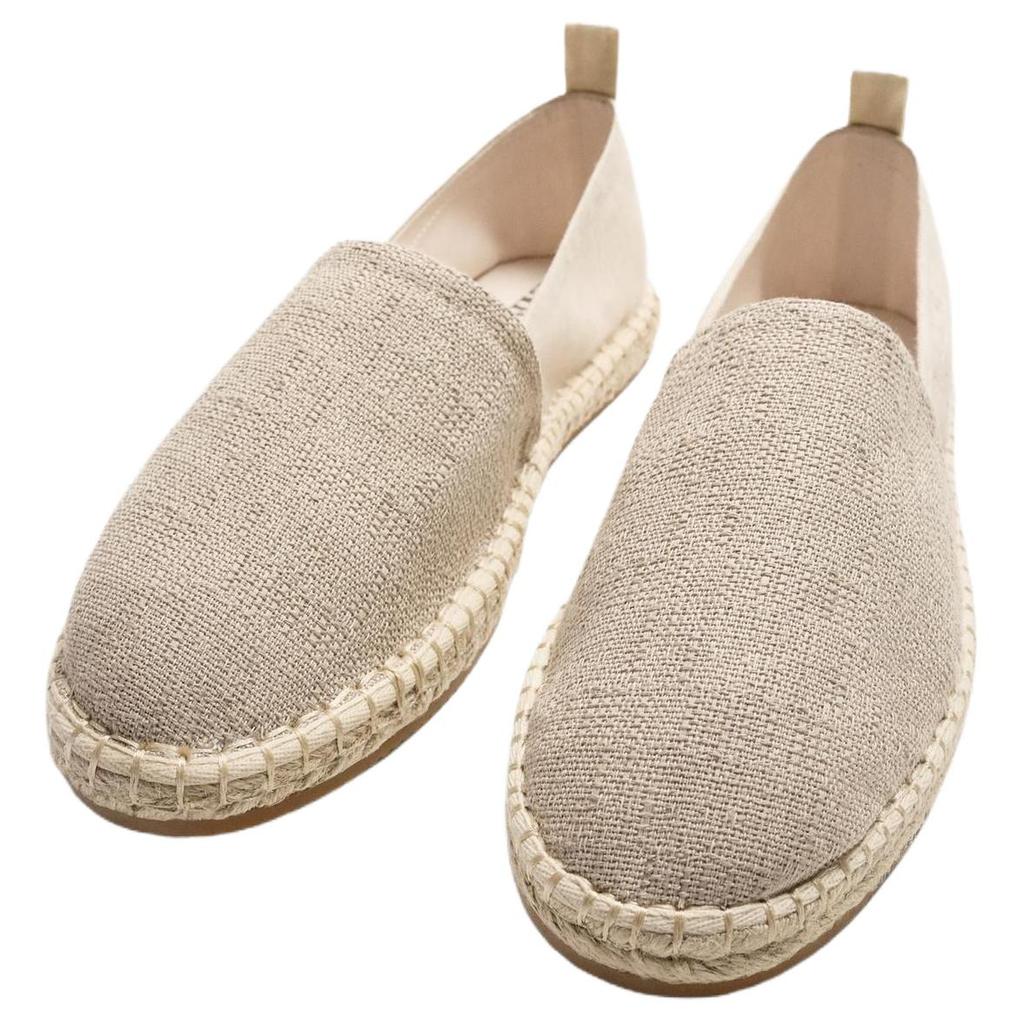 Zara Cotton Lightweight Vintage Fabric Fisherman Shoes Men Shoes Beige 12745521719