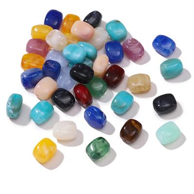 10pcs Colorful Acrylic Imitation Stone Beads Irregular Shaped Spacer Beads for DIY Necklace Bracelet Jewelry Making Accessories