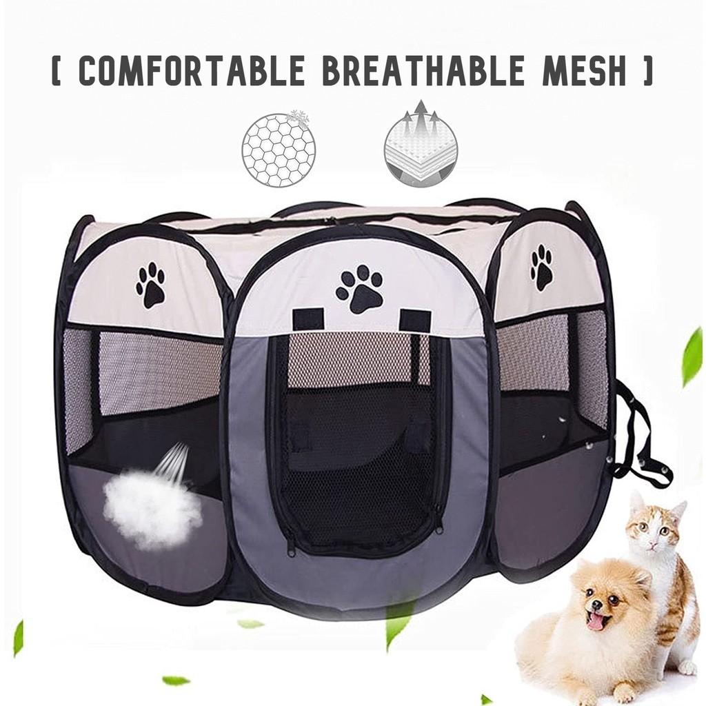 Portable Pet Safe Tent  Foldable Lightweight Pet Playpen Outdoor Travel Waterproof Dogs & Cats Fence
