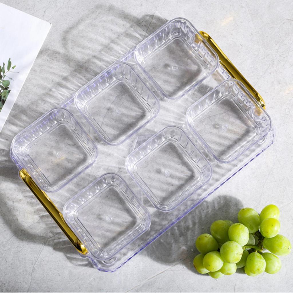 Condiment Tray Serving Bowls Party Appetizer Dessert Dividing Plate Divided Dishes