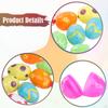 12 Pieces Fillable Easter Eggs Basket Fillers Ornament Portable Empty 6cm Themed Party Favors