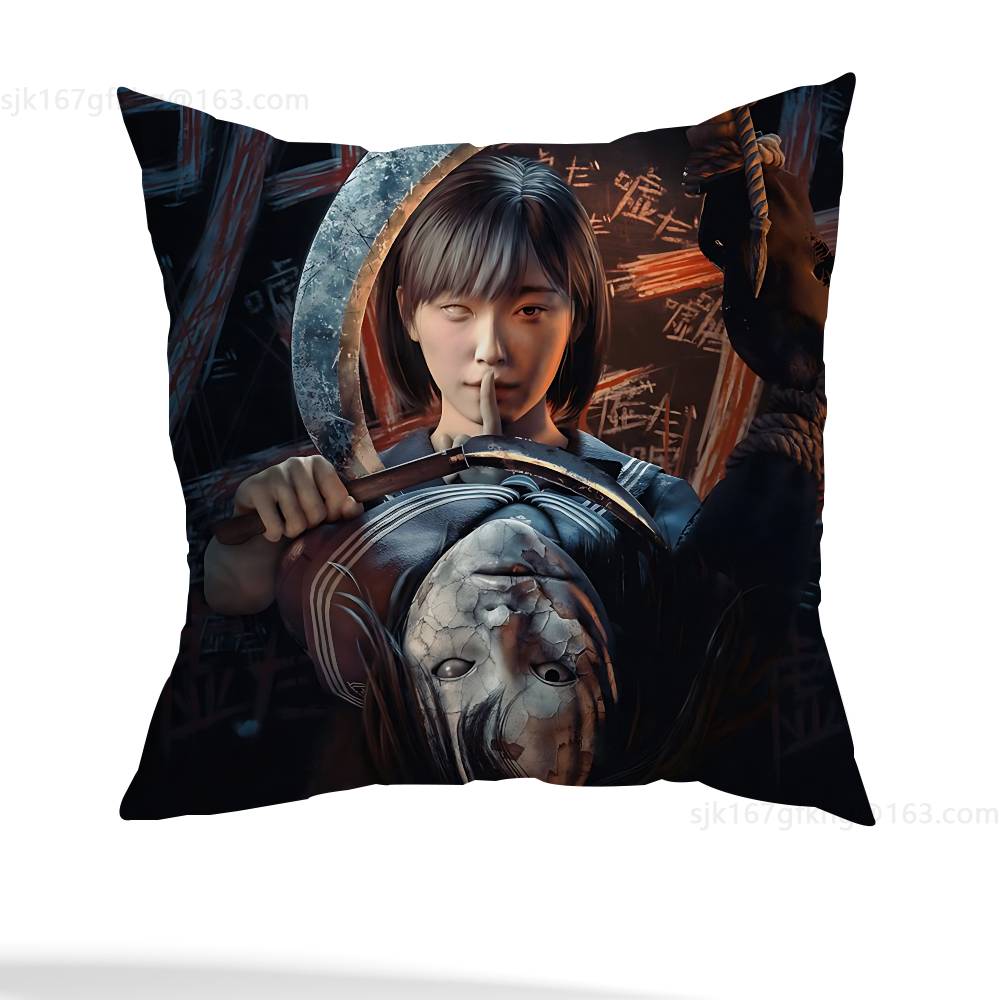 S-Silent Hill  pillowcase casual style decoration, suitable for home decoration (excluding pillow core)