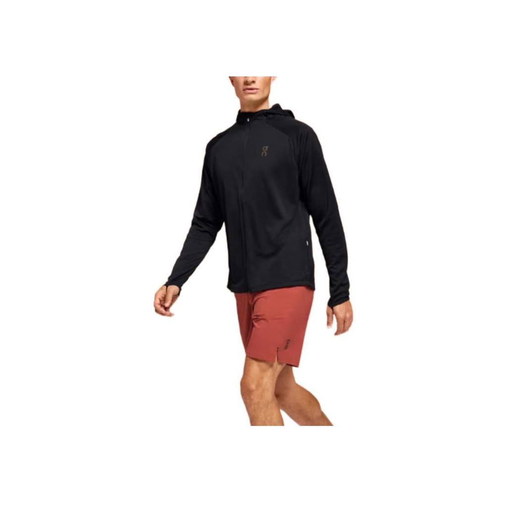On Climate Zip Hoodie Warm Sweat-Wicking Hooded Lg Sleeve Jacket Men Jacket Black 1ME10250553