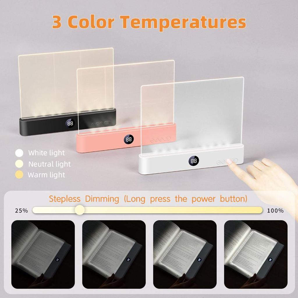 Clip On Book Light 3-Modes LED Book Lamp Long-Lasting Night Reading Light for Bedroom Reading Office Dormitory College Library