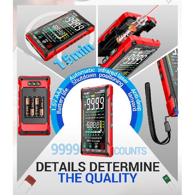 ANENG 622B Multi Functional Multimeter PT1005B Probe Wire Set Temperature Frequency Duty Cycle Detection and Maintenance Tool