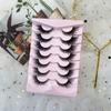 Oblique flying fox false eyelashes 7 pairs, European and American tail extension eyelashes one piece whole pair