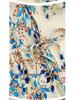 Guolian Floral V-Neck Slimming Long Dress - Mulberry Silk