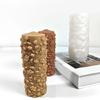 Embossed Floral Leaf Cylinder Silicone Candle Molds for Candle Soap Home Decoration Silicone Molds for Chocolate Cake