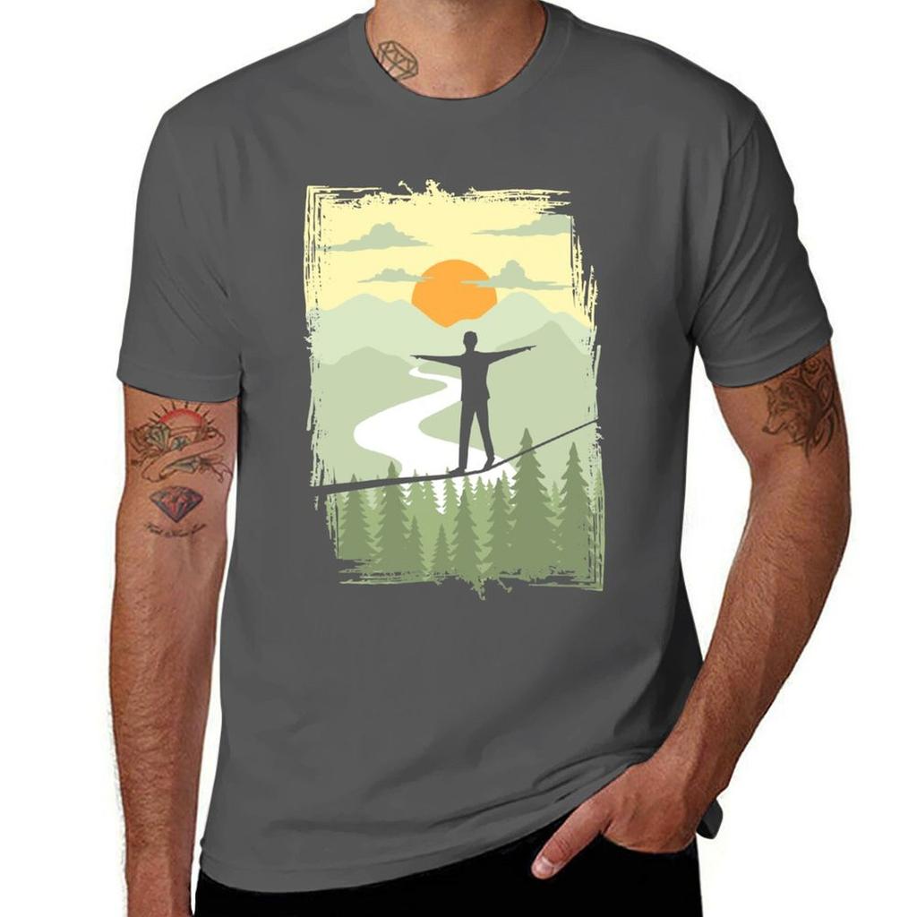 Slackline T-shirt rappare grafiska t-shirts tröjor grafisk t-shirt Blus t-shirts för män