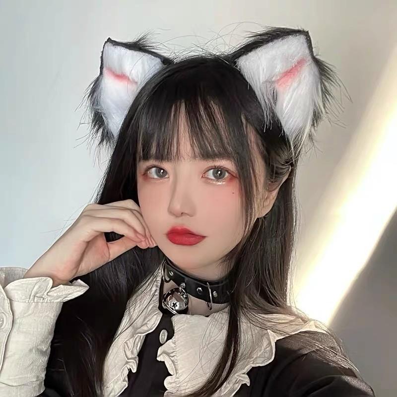 

Головной убор ручной работы «Звериные ушки» Заколка для волос «Кошачьи ушки» Аксессуар для волос Лолита Ручная работа Плюшевая заколка для девочки Милая японка