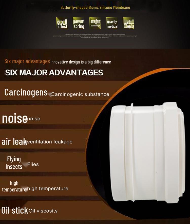 Clapet Anti-Retour Anti-Odeur PVC 160